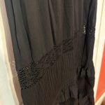 NWT MARIA CHER Coral Maxi Skirt BLACK Size Medium Photo 8