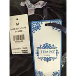 Tempo Paris NWT  Black Sequin Sleeveless Midi Dress Medium Glam Chic Babydoll NWT Photo 9