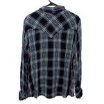 Wrangler Retro Turquoise Snap Flannel Size Large Photo 3