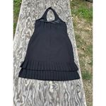 Amanda Smith Black Halter‎ Dress Women’s Size 12 Pleated Hem Back Zip Fairy Fall Photo 6