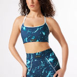 Savage X Fenty Women's Running Hot Low Impact Lace Up Sports Bra Sz XL Blue Photo 0