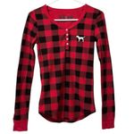 PINK - Victoria's Secret I Only Sleep In Pink Size Small Red Plaid PJ Sleep Shirt Pajamas Nightshirt City Photo 0