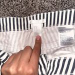 H&M Black and White Striped Jean Shorts Photo 1