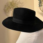 Black 100% Wool Felt Cowboy Rancher Hat Photo 1