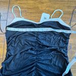 Elodie  Black and White Scrunch Tank Top blouse size XL NWT Photo 4