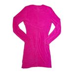 ASOS  Urban Revivo Pink Long Sleeve Slinky Mini Ruched Side Dress Size 6 Photo 1