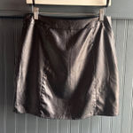 Bishop and Young  Shiny Black Faux Leather Mini Skirt Photo 0