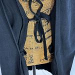 Elodie  Waterfall Linen Blend Cardigan Topper Jacket Black XS Open‎ Photo 7