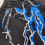 SheIn Lightning Graphic Print Straight Jeans EZwear High Waist Size M Loose Photo 5