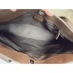 Gucci Vintage Brown Leather Web Tote Bag β Authenticated Y2K Photo 6