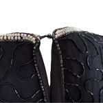 Laurence Kazar Black Beaded & Sequin Top | Silver & Gold Detail | Size M Photo 8