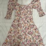 Francesca's Mi Ami Pink Floral Dress Photo 1