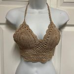 Yolia Natural Crochet Cropped Camisoles Top Photo 1