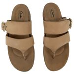Clarks  Women's Reileigh Park Flip-Flop Sandals‎ Tan Size 11 Beachy Comfy Casual Photo 0