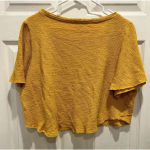 Rachel Hollis Ltd. Yellow Woven Top with Sleeve Detail Women’s Small Cotton Photo 4