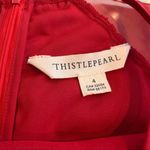 Anthropologie Thistlepearl red floral lace mini dress size 4 Photo 5