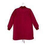 Vintage Mid Length Quilted Coat in Red Size Medium Oversized Small Photo 7