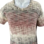 ZARA Women's Multicolor Knit Short Sleeve Mini Shift Shirt Tunic Sweater Dress S Photo 2