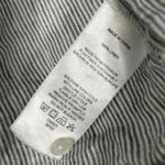 Quince Top Womens Medium Blue White Stripe Linen Coastal Beachy Minimalist M Photo 2