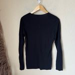 James Perse  black long sleeve cotton v neck Photo 6