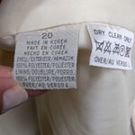 Vtg 1990s Elisabeth Ivory Collarless Rhinestone Button Up Blazer Jacket 20 White Size undefined Photo 4