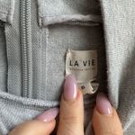 Rebecca Taylor Gray High Neck Casual Long Sleeve Mini Dress Size XL Fit & Flare Photo 6