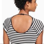 Kate Spade NWT Women's Black Stripe Open Back Tee Photo 1