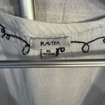 Raviya Boho swim coverup or Tunic in white and navy blue with sequin details XL Photo 6