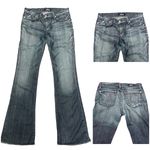 Rock & Republic Bootcut Faded Jeans With Pink Stitching on Back Pockets Size 29 Photo 1