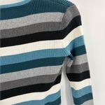 Croft and borrow blue 90s retro 2000s stripe v neck long sleeve sweater small Photo 8