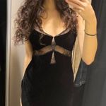 ZARA NWT LONG LACE VELVET DRESS SIZE S Photo 5