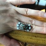 Natural Royston Blue Horizon Turquoise Sterling Silver Cocktail Ring Size 9 Photo 1