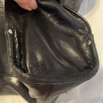 Perlina large black leather handbag 3 inside 1 outside zip pockets EUC Photo 15