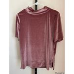 Anthropologie  Krisha Velvet Pink Short Sleeve Top Medium Photo 3