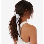 H by Halston  Checkered Bandana, One Size, Black/White Photo 5
