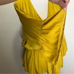 DOLAN Yellow boho blouse with flared sleeves, V neckline, and belted waist XL Photo 2