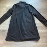 ZARA  Black Denim Long Sleeves Short Shirt Dress With Patches Size S Photo 5