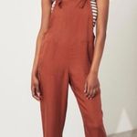 Hollister Women's Orange Overalls Jumpsuit Size S Adjustable Straps Pockets Photo 0