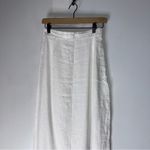 Paper Heart  Maxi Linen Side Zip Stretch Waist Skirt White Size 8 Photo 1