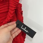 Lulus New Large Red Pleated Ruffle Sleeveless Mini Dress Photo 6