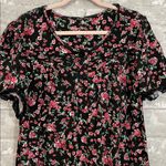 Dreams & Co. Long Floral Print Cotton
Gown Black Size 1X Photo 2