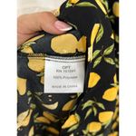 O.p.t. Melanie Lemon Printed Puff Sleeve Slit Midi Dress Black/Yellow Women's M Size M Photo 4