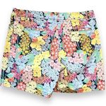 Talbots Shorts Multicolor Floral Print Flat Front Stretch Cotton Chino Size 16 Photo 1