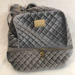 Bebe Danielle Velvet Pewter Silver Gray Fashion Backpack WBE07-124V Shoulder Bag Photo 0