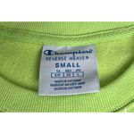 Champion  Reverse Weave All Over Print Bubble Letter Sweatshirt Lime Green Size S Photo 7