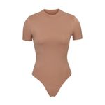 SKIMS Essential T-Shirt Thong Bodysuit in Tigers Eye Size Large/X-Large Photo 6