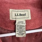 L.L.Bean Wool Blend Jacket Coat Womens M Pink Rose Color Hooded Full Zip Photo 2