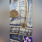 NO! Jeans M Vtg 80s Indian Bead Western Super RARE Unique Blue Jean Crop Jacket Size M Photo 5