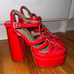 EGO Red Platform Heels Photo 3