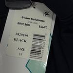 SWIM SOLUTIONS NWT Swan tier ruffled tankini top + skort bottoms 18 Black Photo 5